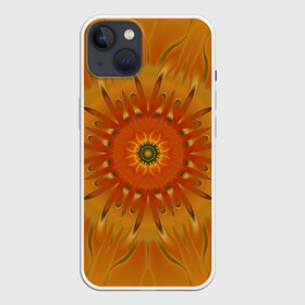 Чехол для iPhone 13 с принтом Осеннее солнце. Абстракция. в Петрозаводске,  |  | abstraction | autumn | fractal | orange | round | sun | абстракция | круглый | оранжевый | осенний | солнце | фрактал