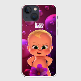 Чехол для iPhone 13 mini с принтом Босс   молокосос в душе в Петрозаводске,  |  | Тематика изображения на принте: baby | boss | boss baby | босс | босс молокосос | маленький босс | малыш | мальчик | молокосос | ребенок