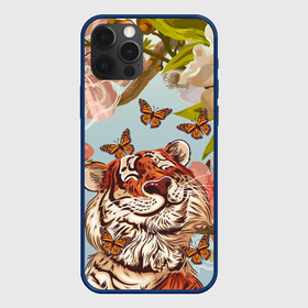 Чехол для iPhone 12 Pro Max с принтом Тигр и бабочки в Петрозаводске, Силикон |  | 2022 | 2022 тигр | бабочка | бабочка и тигр | бабочки | восточный тигр | восточный узор | иероглиф тигра | китай | китайский пейзаж | китайский тигр | новый год | тигр | тигр 2022 | тигр и бабочка