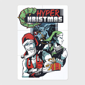 Магнитный плакат 2Х3 с принтом Hyper Christmas в Петрозаводске, Полимерный материал с магнитным слоем | 6 деталей размером 9*9 см | Тематика изображения на принте: art | christmas | deer | elf | gift | hyper | new year | santa | santa claus | tree | weapon | арт | гипер | елка | новый год | олень | оружие | подарок | рождество | санта | санта клаус | эльф