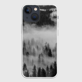 Чехол для iPhone 13 mini с принтом ТУМАННЫЙ ЛЕС | FOREST в Петрозаводске,  |  | forest | деревья | дым | лес | мрачный лес | природа | туман