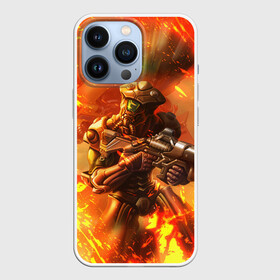 Чехол для iPhone 13 Pro с принтом Doom ART (+спина) в Петрозаводске,  |  | doom | doom eternal | doom slayer | doomguy | дум | дум гай | думгай | солдат рока