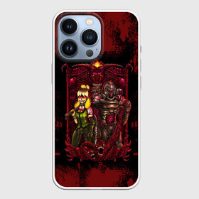 Чехол для iPhone 13 Pro с принтом DOOMGIRL | DOOMGAY | BLOOD в Петрозаводске,  |  | blood | demons | devil | doom | doom eternal | doom girl | doom slayer | doomgirl | doomguy | hell | ад | демон | демоны | дум | дум гай | дум герл | думгай | кровь | много крови | солдат рока