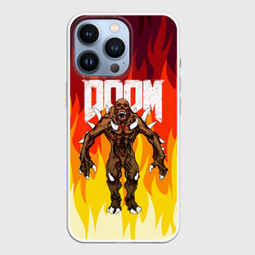 Чехол для iPhone 13 Pro с принтом DOOM IMP | FIRE AND MONSTER в Петрозаводске,  |  | demons | devil | doom | doom eternal | doom slayer | fire | hell | imp | ад | демон | демоны | дум | имп | огонь | фаер