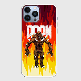 Чехол для iPhone 13 Pro Max с принтом DOOM IMP | FIRE AND MONSTER в Петрозаводске,  |  | demons | devil | doom | doom eternal | doom slayer | fire | hell | imp | ад | демон | демоны | дум | имп | огонь | фаер