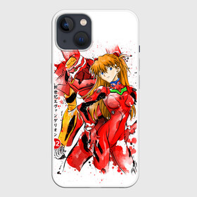 Чехол для iPhone 13 с принтом Евангелион   EVA 02 в Петрозаводске,  |  | anime | eva 02 | neon genesis evangelion | nerv | аска | ева 02 | евангелион | мангa | меха | робот | синдзи икарианиме