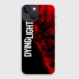 Чехол для iPhone 13 mini с принтом DYING LIGHT RED ZOMBIE FACE в Петрозаводске,  |  | apocalypsis | dying light | dying light 2 | dying light the following | haran | horror | kyle craig | monsters | survivor | zombie | апокалипсис | выживалка | даинг лайт | зомби | кайл крейн | монстры | харан