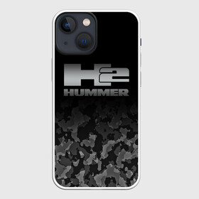 Чехол для iPhone 13 mini с принтом H2 | HUMMER LOGO в Петрозаводске,  |  | auto | h1 | h2 | hammer | hmmwv | hummer | logo | авто | ам | военный | военный автомобиль | лого | логотип | милитари | миллитари | хаки | хамер | хаммер