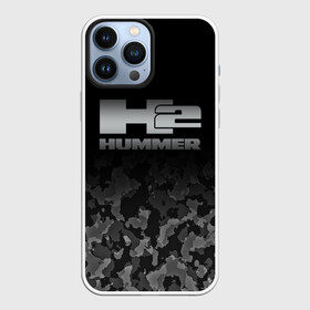 Чехол для iPhone 13 Pro Max с принтом H2 | HUMMER LOGO в Петрозаводске,  |  | Тематика изображения на принте: auto | h1 | h2 | hammer | hmmwv | hummer | logo | авто | ам | военный | военный автомобиль | лого | логотип | милитари | миллитари | хаки | хамер | хаммер