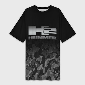 Платье-футболка 3D с принтом H2  HUMMER LOGO в Петрозаводске,  |  | auto | h1 | h2 | hammer | hmmwv | hummer | logo | авто | ам | военный | военный автомобиль | лого | логотип | милитари | миллитари | хаки | хамер | хаммер