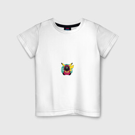 Детская футболка хлопок с принтом Pika game в Петрозаводске, 100% хлопок | круглый вырез горловины, полуприлегающий силуэт, длина до линии бедер | pikachu | pokemon | squid game | игра кальмара | пикачу | покемон