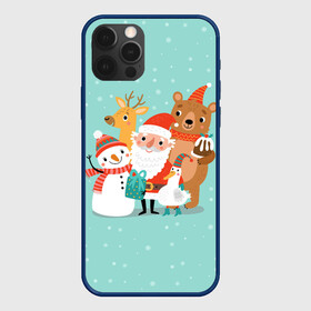 Чехол для iPhone 12 Pro Max с принтом Звери и Дед Мороз в Петрозаводске, Силикон |  | 2022 | christmas | new year | животные | звери | зверюшки | кавай | милота | милый | нг | новогодний | новый год | рождество