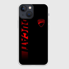 Чехол для iPhone 13 mini с принтом DUCATI BLACK RED LINE в Петрозаводске,  |  | ducati | italy | moto | motocycle | racing | sport | дукати | италия | мото | мотоспорт | мотоцикл | рейсинг | спорт