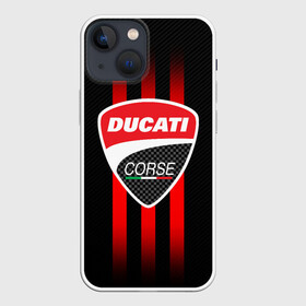 Чехол для iPhone 13 mini с принтом DUCATI CARBON LOGO | ITALY CONCERN в Петрозаводске,  |  | ducati | italy | moto | motocycle | racing | sport | дукати | италия | мото | мотоспорт | мотоцикл | рейсинг | спорт