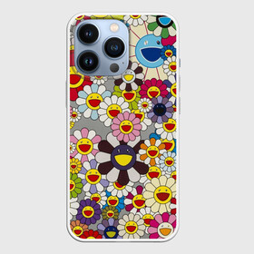 Чехол для iPhone 13 Pro с принтом Flower Superflat, Такаши Мураками в Петрозаводске,  |  | cute flowers | flower superflat | flowers | murakami | pop art | superflat | takashi murakami | милые цветочки | мураками | ромашки | такаси мураками | такаши мураками | цветочки | цветы