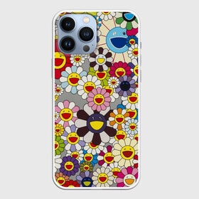 Чехол для iPhone 13 Pro Max с принтом Flower Superflat, Такаши Мураками в Петрозаводске,  |  | cute flowers | flower superflat | flowers | murakami | pop art | superflat | takashi murakami | милые цветочки | мураками | ромашки | такаси мураками | такаши мураками | цветочки | цветы