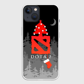 Чехол для iPhone 13 с принтом Dota 2  С Новым годом в Петрозаводске,  |  | christmas | dota 2 | fir forest | happy new year | logo | moon | multiplayer | night | pc game | tree with balls | ёлка с шариками | еловый лес | компьютерная игра | логотип | луна | многопользовательская | ночь | рождество | с новым годом