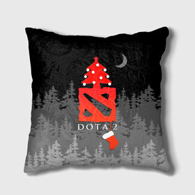 Подушка 3D с принтом Dota 2  С Новым годом в Петрозаводске, наволочка – 100% полиэстер, наполнитель – холлофайбер (легкий наполнитель, не вызывает аллергию). | состоит из подушки и наволочки. Наволочка на молнии, легко снимается для стирки | Тематика изображения на принте: christmas | dota 2 | fir forest | happy new year | logo | moon | multiplayer | night | pc game | tree with balls | ёлка с шариками | еловый лес | компьютерная игра | логотип | луна | многопользовательская | ночь | рождество | с новым годом