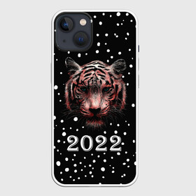 Чехол для iPhone 13 с принтом New Year Immortal Tiger в Петрозаводске,  |  | 2022 | 22 | christmas | claus | deer | frost | immortal | new | santa | second | snow | spruce | symbol | team | three | tiger | tree | twenty | winter | year | второй | год | года | двадать | дед | елка | ель | зима | клаус | мороз | нового