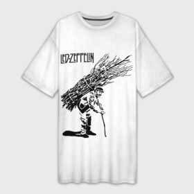 Платье-футболка 3D с принтом Led Zeppelin IV в Петрозаводске,  |  | led | led zep | led zeppelin | ledzep | lz | zoso | белая | джимми пейдж | джон генри бонэм | джон пол джонс | зосо | лед зепелен | лед зеппелин | ледзепелен | ледзеппелин | роберт плант | рок группа | четвертый альбом