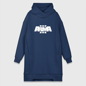 Платье-худи хлопок с принтом ARMA 3 | WHITE LOGO в Петрозаводске,  |  | arma | arma 3 | arma3 | game | logo | war | арма 3 | арма3 | война | игра | игры | лого | логотип | шутер