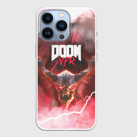 Чехол для iPhone 13 Pro с принтом DOOM VFR (VR) | FAN GAME в Петрозаводске,  |  | Тематика изображения на принте: demons | devil | doom | doom eternal | doom slayer | doom vfr | doom vr | hell | poster | vfr | vr | ад | вфр | дум | игра | игры | постер | стрелялка | шлем реальности | шутер