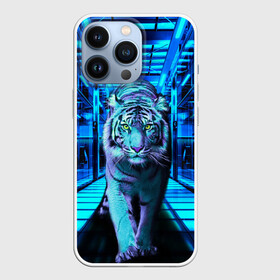 Чехол для iPhone 13 Pro с принтом Крадущийся тигр в Петрозаводске,  |  | животные | символ года | синий тигр | тигр | хищник