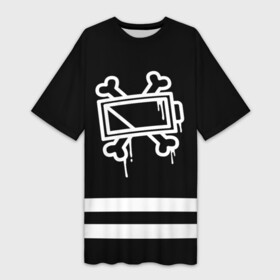 Платье-футболка 3D с принтом Murder Drones (кофта Узи) в Петрозаводске,  |  | murder drones | serial designation n | uzi | дроны | мультфильм | роботы | серийный номер н | узи