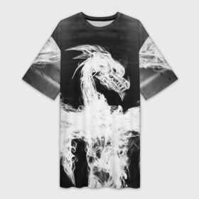 Платье-футболка 3D с принтом SMOKE DRAGON INVERSE JAPAN в Петрозаводске,  |  | china | dragon | japan | neon | smoke | smoke dragon | texture | драконы | дым | китай | мифология | неон | неоновые драконы | текстура | япония