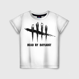 Детская футболка 3D с принтом DEAD BY DAYLIGHT (FLO) в Петрозаводске, 100% гипоаллергенный полиэфир | прямой крой, круглый вырез горловины, длина до линии бедер, чуть спущенное плечо, ткань немного тянется | популярное | психоделика | смысл | хайп | чепер