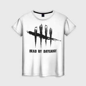 Женская футболка 3D с принтом DEAD BY DAYLIGHT (FLO) в Петрозаводске, 100% полиэфир ( синтетическое хлопкоподобное полотно) | прямой крой, круглый вырез горловины, длина до линии бедер | популярное | психоделика | смысл | хайп | чепер