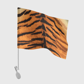 Флаг для автомобиля с принтом ТИГРИНАЯ ШКУРА в Петрозаводске, 100% полиэстер | Размер: 30*21 см | 2022 | christmas | merry | new | tiger | year | год | животные | новый | рождество | текструа | тигр | тигра | тигриная | тигровая | шерсть