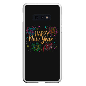 Чехол для Samsung S10E с принтом Fireworks Explosinons. Happy New Year в Петрозаводске, Силикон | Область печати: задняя сторона чехла, без боковых панелей | 2022 | 22 | claps | explosion | fireworks | happy | new | paint | rain | salute | snow | year | взрыв | год | дождик | краски | новый | салюта | снег | фейерверк | хлопки