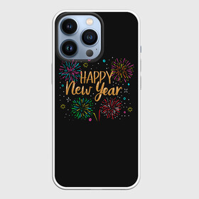 Чехол для iPhone 13 Pro с принтом Fireworks Explosinons. Happy New Year в Петрозаводске,  |  | Тематика изображения на принте: 2022 | 22 | claps | explosion | fireworks | happy | new | paint | rain | salute | snow | year | взрыв | год | дождик | краски | новый | салюта | снег | фейерверк | хлопки