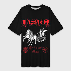 Платье-футболка 3D с принтом Blasphemy  Gods of War в Петрозаводске,  |  | black metal | blasphemy | death metal | metal | бласфеми | блэк метал | дэт металл | металл | рок