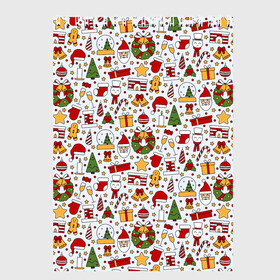 Скетчбук с принтом New Years Mood в Петрозаводске, 100% бумага
 | 48 листов, плотность листов — 100 г/м2, плотность картонной обложки — 250 г/м2. Листы скреплены сверху удобной пружинной спиралью | Тематика изображения на принте: background | candles | christmas | cookies | fireplace | gifts | holiday | new year | santa claus | snowman | stars | texture | toys | tree | дед мороз | елка | звезды | игрушки | камин | новый год | печенье | подарки | праздник | рождество | санта клаус 