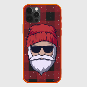 Чехол для iPhone 12 Pro с принтом SANTA HIPSTER | САНТА ХИПСТЕР в Петрозаводске, силикон | область печати: задняя сторона чехла, без боковых панелей | Тематика изображения на принте: 2022 | bad | christmas | cold | dab | dub | hipster | klaus | merry | new | santa | snow | winter | year | год | даб | зима | клаус | мороз | новый | рождество | санта | снег | хипстер | холод