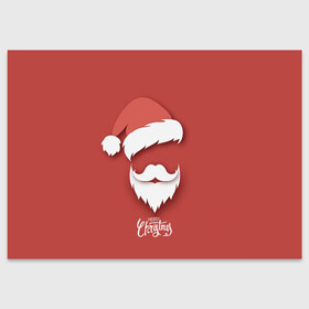 Поздравительная открытка с принтом Merry Christmas | Счастливого Рождества в Петрозаводске, 100% бумага | плотность бумаги 280 г/м2, матовая, на обратной стороне линовка и место для марки
 | 2022 | christmas | cold | klaus | merry | new | santa | winter | year | борода | год | дед | зима | клаус | мороз | новый | рождество | санта | тигра | холод