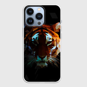 Чехол для iPhone 13 Pro с принтом Тигр стиль Low poly в Петрозаводске,  |  | low poly | tiger | восточный тигр | год тигра | кошка | лоу поли | тигр | тигренок