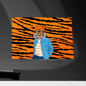 Наклейка на автомобиль с принтом Тигр фурри на стиле в Петрозаводске, ПВХ |  | furry | tiger | восточный тигр | год тигра | кошка | лоу поли | тигр | тигренок | хищник