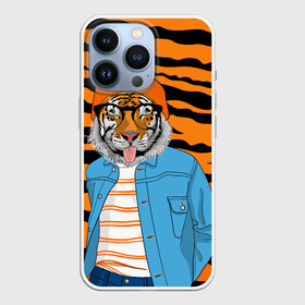 Чехол для iPhone 13 Pro с принтом Тигр фурри на стиле в Петрозаводске,  |  | furry | tiger | восточный тигр | год тигра | кошка | лоу поли | тигр | тигренок | хищник