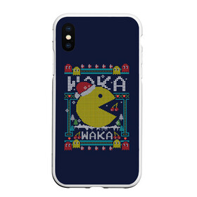 Чехол для iPhone XS Max матовый с принтом WAKA WAKA NEW YEAR   НОВЫЙ ГОД ГЕЙМЕРАМ ВАКА ВАКА 2022 в Петрозаводске, Силикон | Область печати: задняя сторона чехла, без боковых панелей | 2022 | beast | merry christmas | new year | red bow | santa hat | snow | tiger | winter | winter is coming | year of the tiger | год тигра | дед мороз | животные | звери | зверь | зима | зима 2022 | зима близко | новогодний свитер | новогодний у