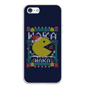 Чехол для iPhone 5/5S матовый с принтом WAKA WAKA NEW YEAR   НОВЫЙ ГОД ГЕЙМЕРАМ ВАКА ВАКА 2022 в Петрозаводске, Силикон | Область печати: задняя сторона чехла, без боковых панелей | 2022 | beast | merry christmas | new year | red bow | santa hat | snow | tiger | winter | winter is coming | year of the tiger | год тигра | дед мороз | животные | звери | зверь | зима | зима 2022 | зима близко | новогодний свитер | новогодний у