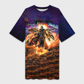 Платье-футболка 3D с принтом Redeemer of Souls Judas Priest в Петрозаводске,  |  | judas priest | альбом | гленн типтон | джудас прист | йен хилл | ричи фолкнер | роб хэлфорд | рок группа | скотт трэвис | хэвиметалгруппа