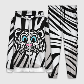 Женский костюм 3D с принтом Забавный Белый тигр в Петрозаводске,  |  | tiger | белый тигр | восточный тигр | год тигра | кошка | тигр | тигренок | хищник
