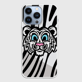 Чехол для iPhone 13 Pro с принтом Забавный Белый тигр в Петрозаводске,  |  | tiger | белый тигр | восточный тигр | год тигра | кошка | тигр | тигренок | хищник