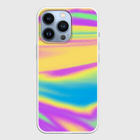 Чехол для iPhone 13 Pro с принтом Holographic Neon Waves в Петрозаводске,  |  | abstract | gradient | holographic | neon | neon stripes | rainbow | stripes | vaporwave | wave | абстрактный узор | абстракция | волны | голографические | градиент | краски | красочный | линии | неоновые полосы | полосы | радужный
