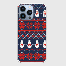 Чехол для iPhone 13 Pro с принтом Christmas Background в Петрозаводске,  |  | background | christmas | holiday | knitted pattern | new year | pattern | snowman | вязаный узор | новый год | праздник | рождество | снеговик | узор | фон