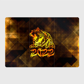 Магнитный плакат 3Х2 с принтом Хищник Тигр 2022 в Петрозаводске, Полимерный материал с магнитным слоем | 6 деталей размером 9*9 см | 2022 | tiger | восточный тигр | год тигра | кошка | тигр | тигренок | хищник
