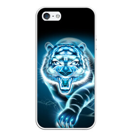 Чехол для iPhone 5/5S матовый с принтом НЕНОНОВЫЙ ТИГР 2022 | NEON TIGER NEW YEAR в Петрозаводске, Силикон | Область печати: задняя сторона чехла, без боковых панелей | 2022 | beast | merry christmas | new year | red bow | santa hat | snow | tiger | winter | winter is coming | year of the tiger | год тигра | дед мороз | животные | звери | зверь | зима | зима 2022 | зима близко | новог | новогодни